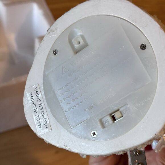 JCPENNEY HOME COLLECTION LIGHTED ACRYLIC SKIING SNOWMAN W/BOX-RAINBOW COLORS! - Picture 9 of 15